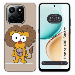 Funda Silicona para Huawei Honor 400 Smart 5G diseño Leon Dibujos
