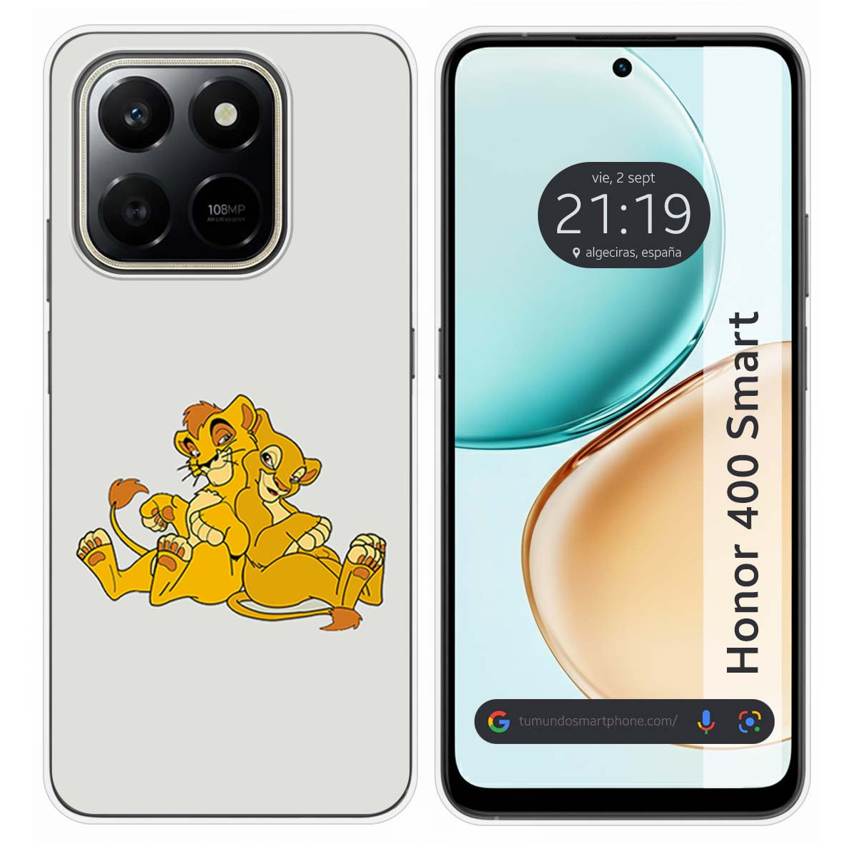 Funda Silicona para Huawei Honor 400 Smart 5G diseño Leones Dibujos