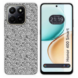 Funda Silicona para Huawei Honor 400 Smart 5G diseño Letras Dibujos