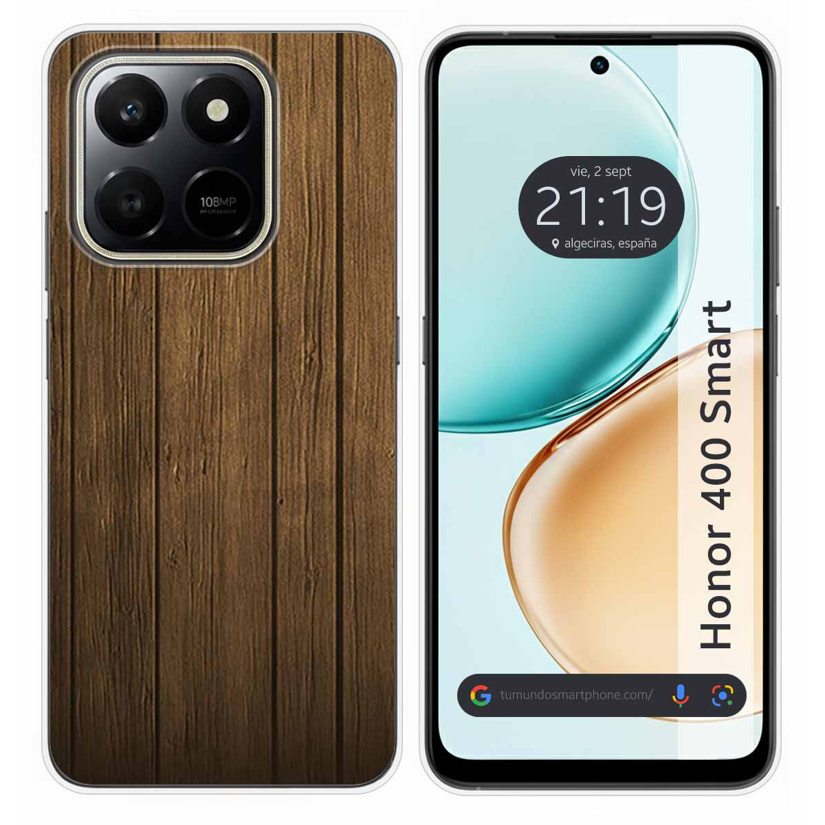 Funda Silicona para Huawei Honor 400 Smart 5G diseño Madera Dibujos