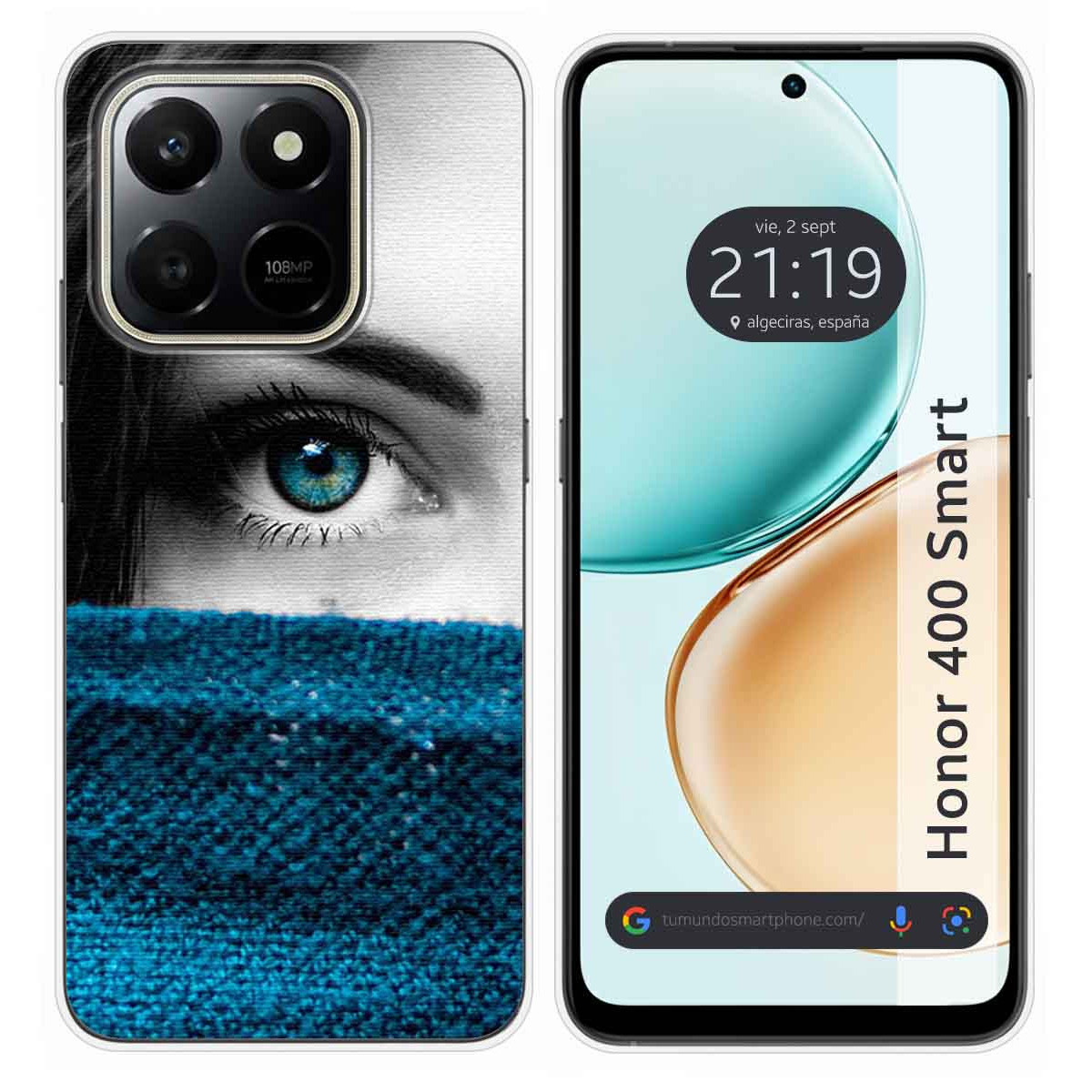 Funda Silicona para Huawei Honor 400 Smart 5G diseño Ojo Dibujos