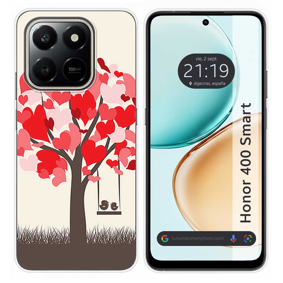 Funda Silicona para Huawei Honor 400 Smart 5G diseño Pajaritos Dibujos