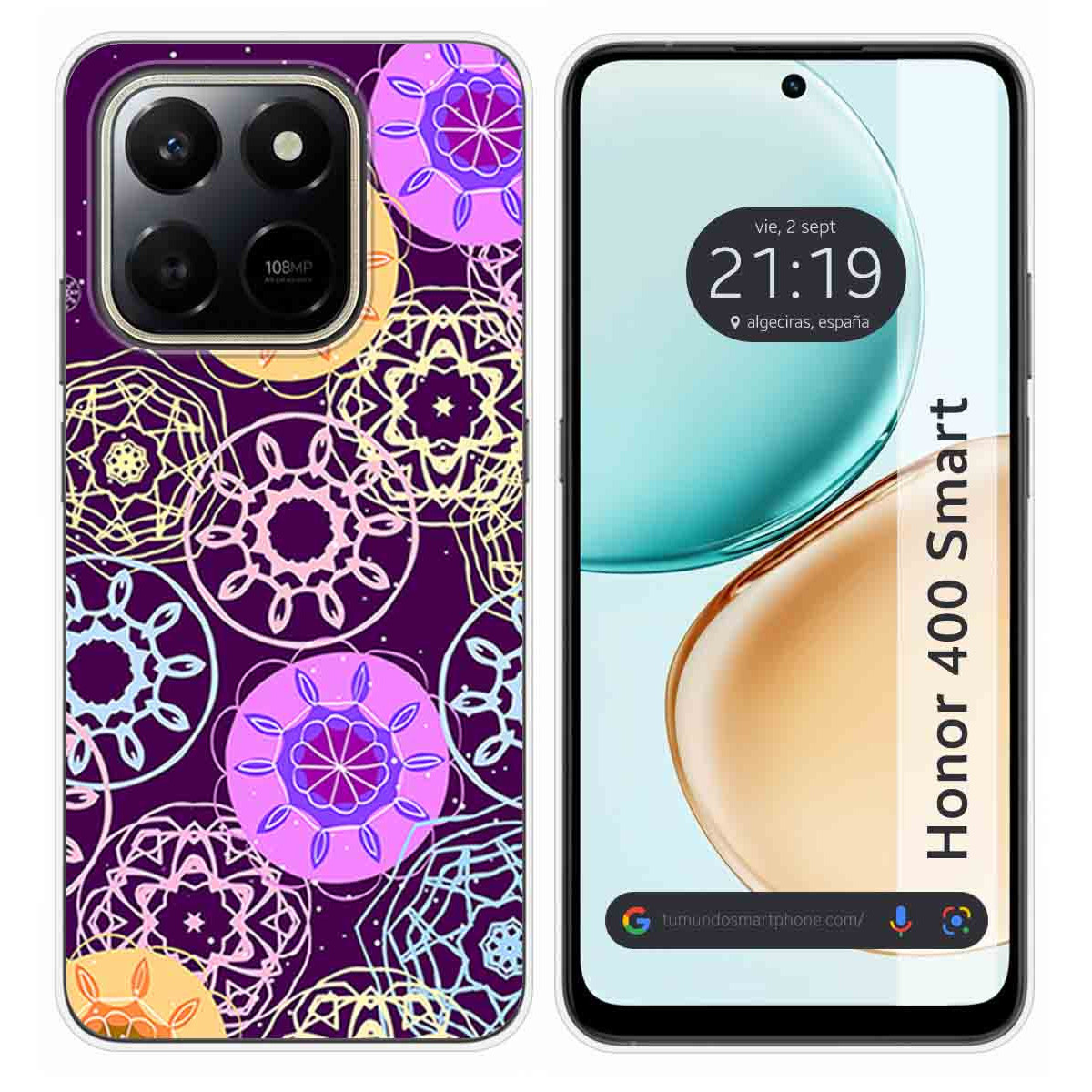 Funda Silicona para Huawei Honor 400 Smart 5G diseño Radial Dibujos