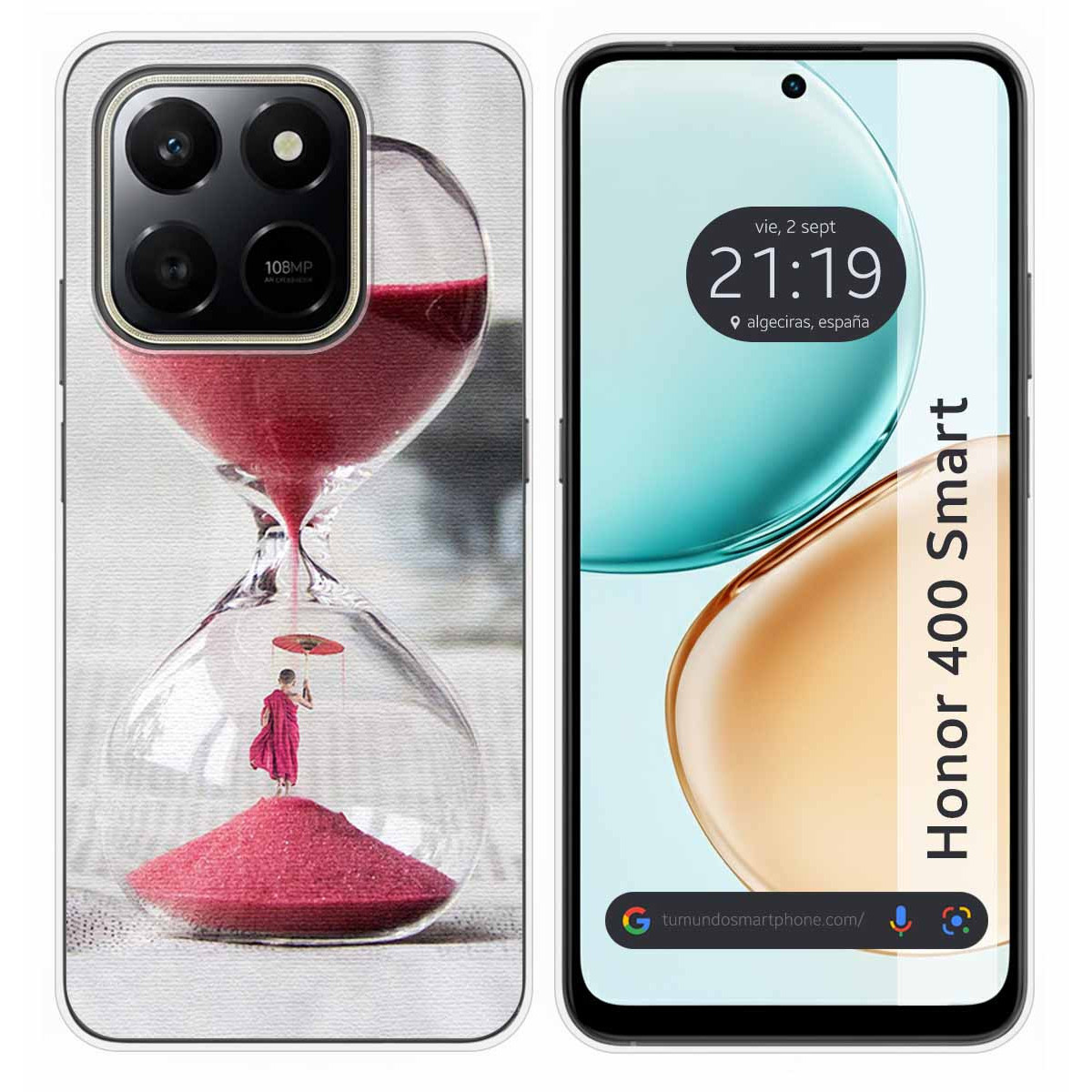 Funda Silicona para Huawei Honor 400 Smart 5G diseño Reloj Dibujos
