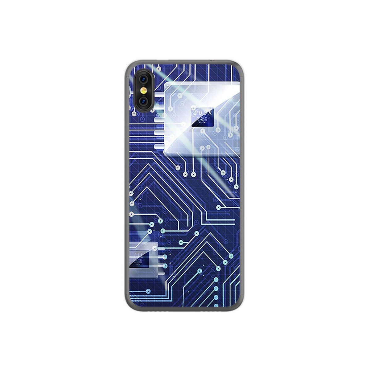 Funda Gel Tpu para Doogee X53 Diseño Circuito Dibujos