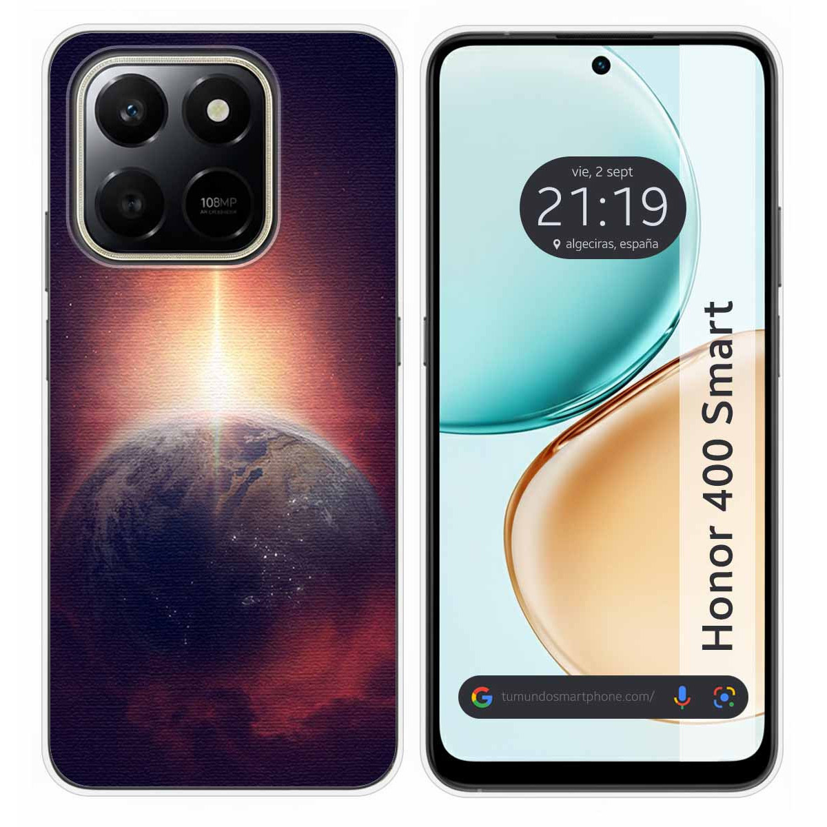 Funda Silicona para Huawei Honor 400 Smart 5G diseño Tierra Dibujos