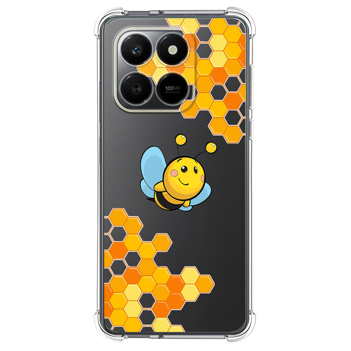 Funda Silicona Antigolpes para Huawei Honor 400 Smart 5G diseño Abeja Dibujos