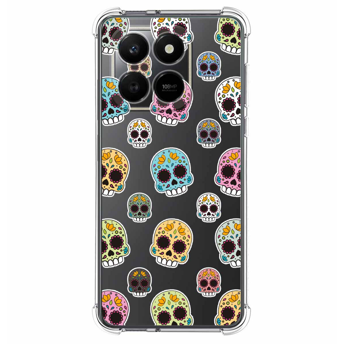 Funda Silicona Antigolpes para Huawei Honor 400 Smart 5G diseño Catrina Dibujos