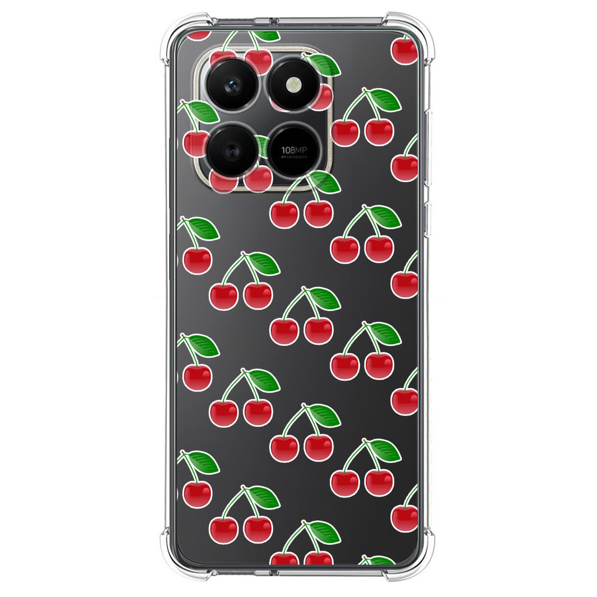 Funda Silicona Antigolpes para Huawei Honor 400 Smart 5G diseño Cerezas Dibujos