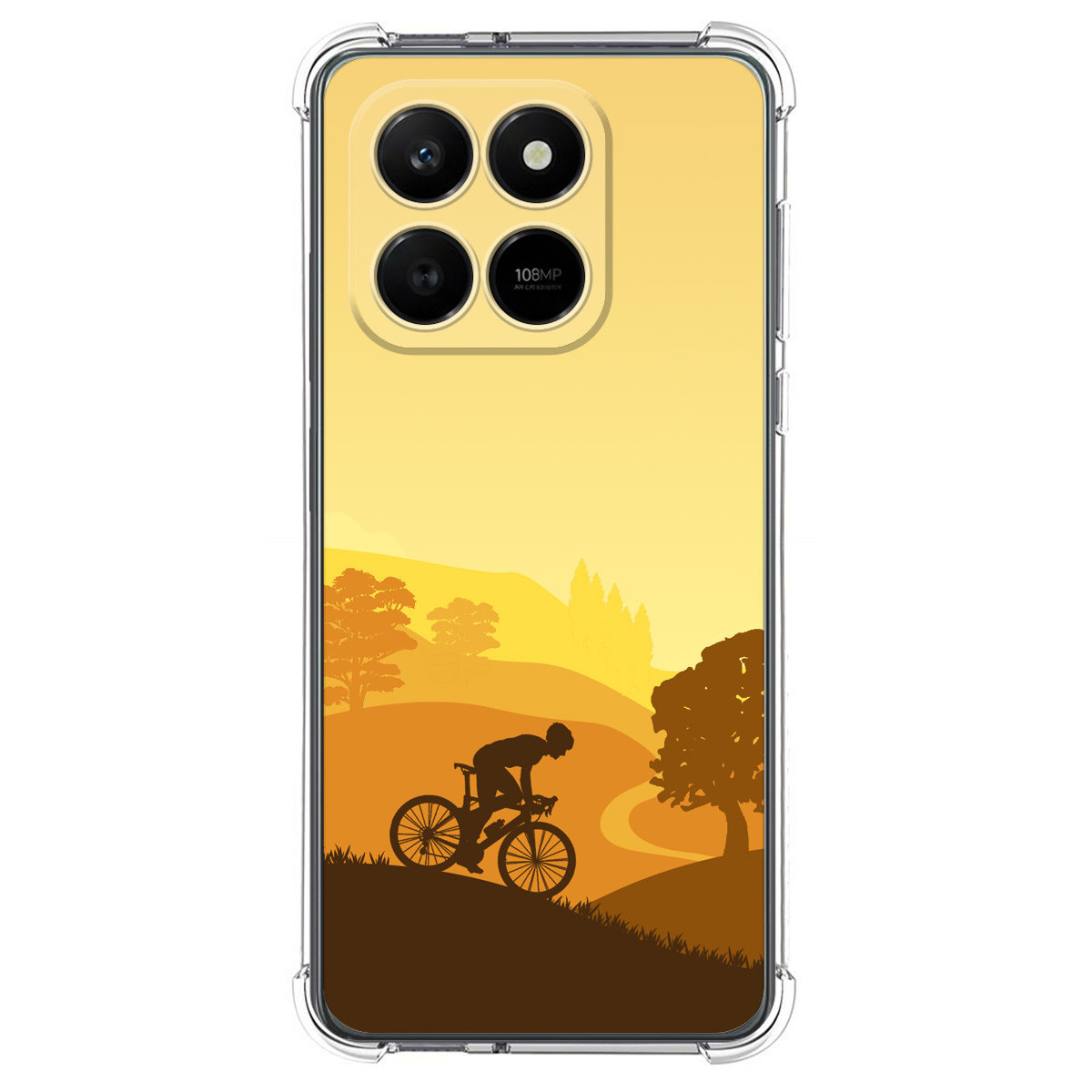 Funda Silicona Antigolpes para Huawei Honor 400 Smart 5G diseño Ciclista Dibujos