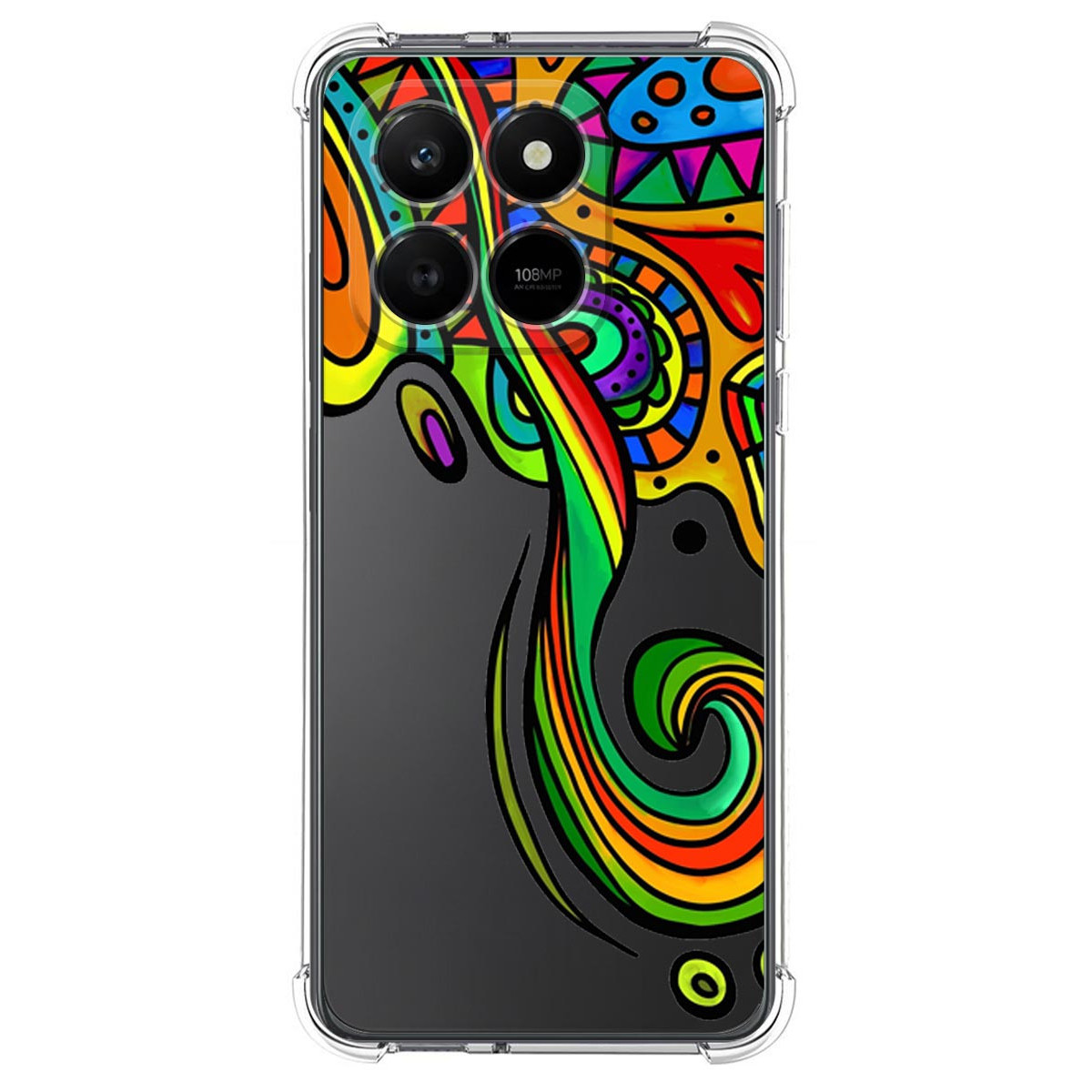 Funda Silicona Antigolpes para Huawei Honor 400 Smart 5G diseño Colores Dibujos