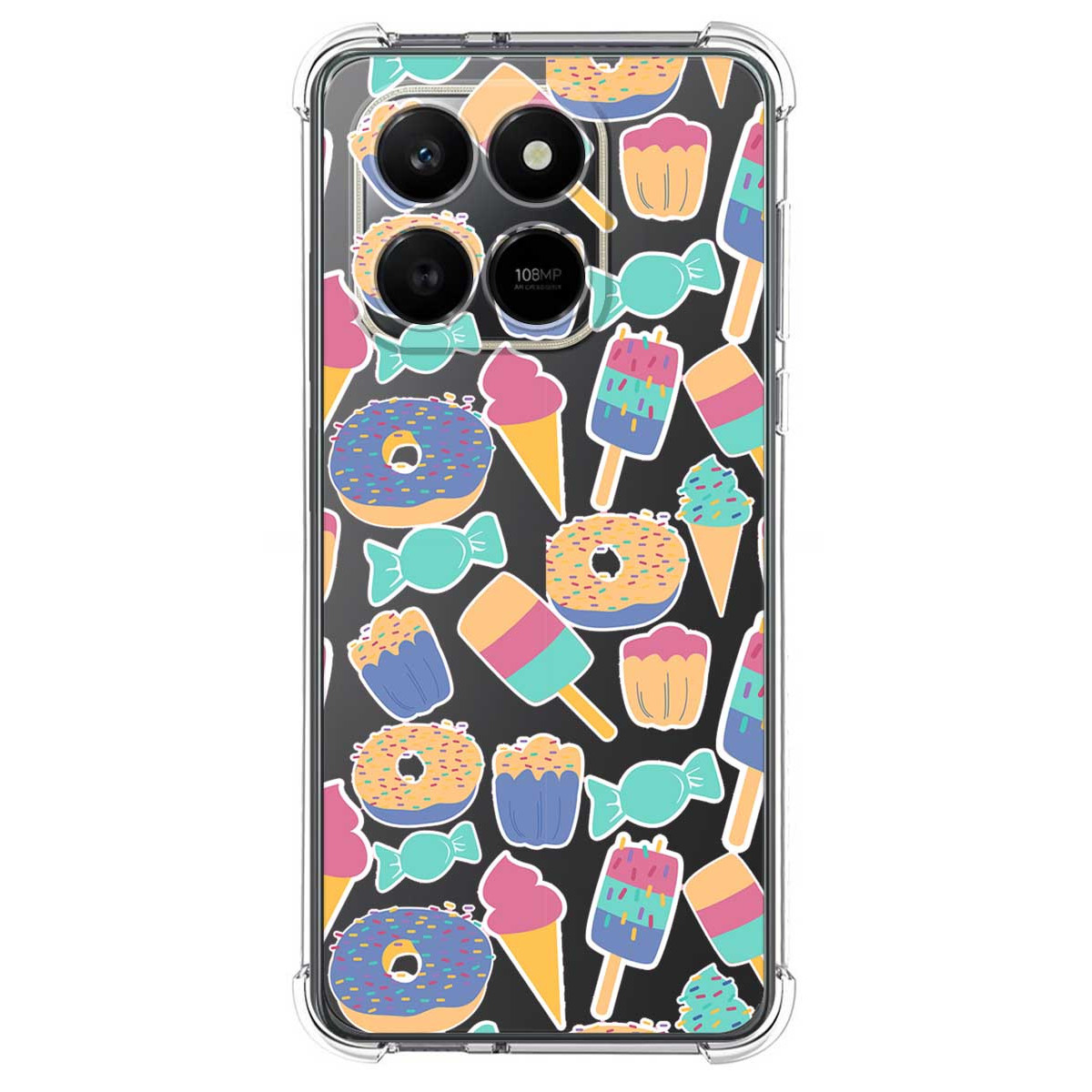 Funda Silicona Antigolpes para Huawei Honor 400 Smart 5G diseño Dulces 02 Dibujos