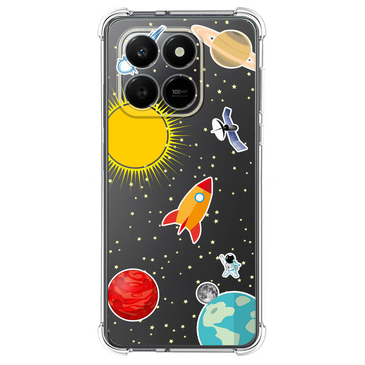 Funda Silicona Antigolpes para Huawei Honor 400 Smart 5G diseño Espacio Dibujos