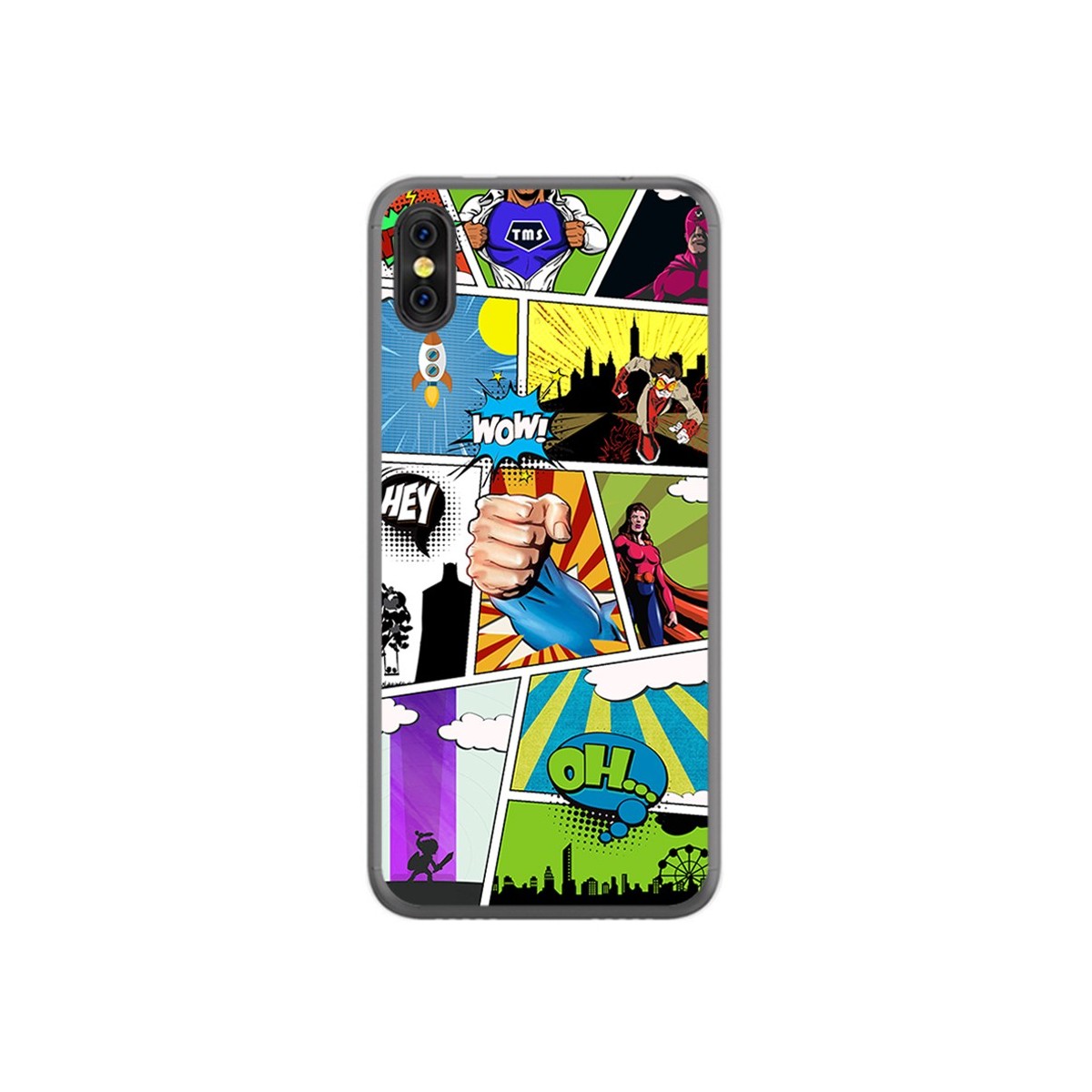 Funda Gel Tpu para Doogee X53 Diseño Comic Dibujos