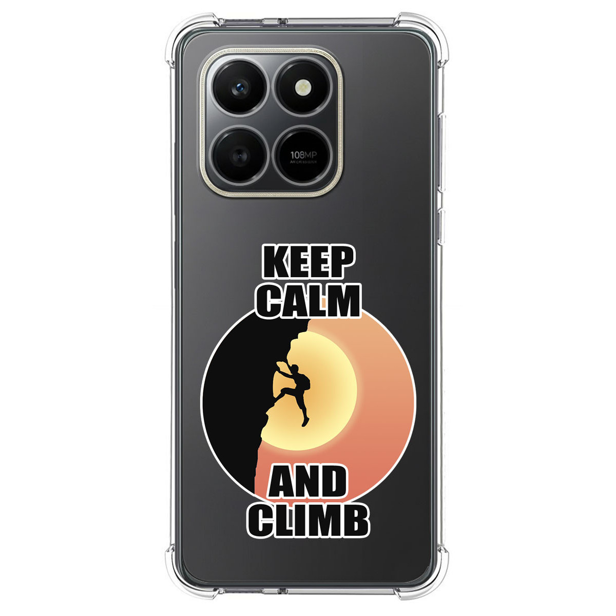 Funda Silicona Antigolpes para Huawei Honor 400 Smart 5G diseño Hombre Escalada Dibujos