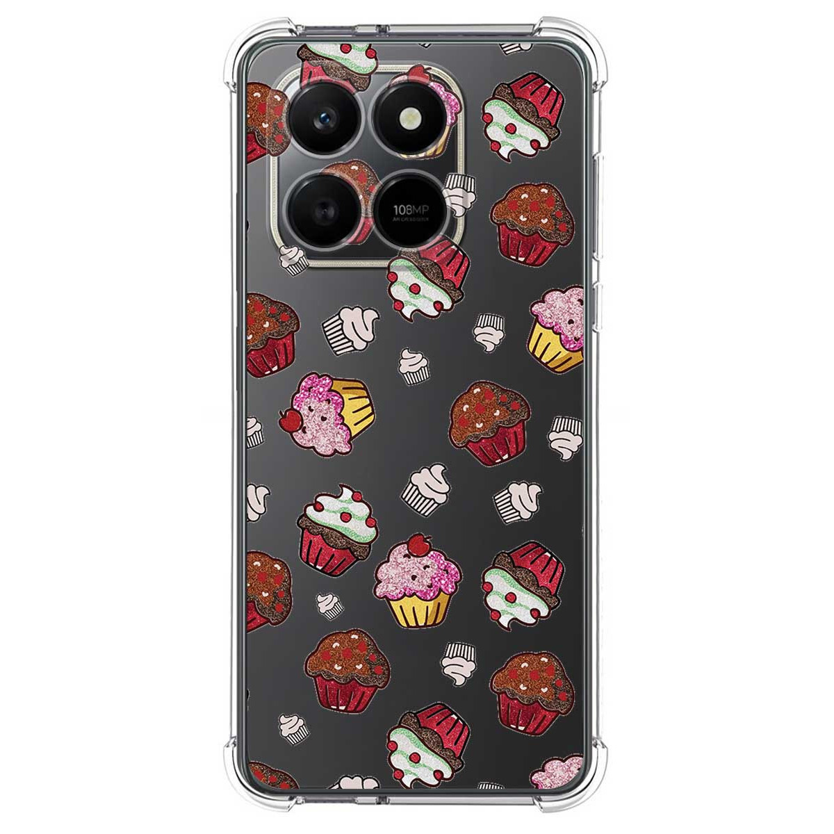 Funda Silicona Antigolpes para Huawei Honor 400 Smart 5G diseño Muffins Dibujos