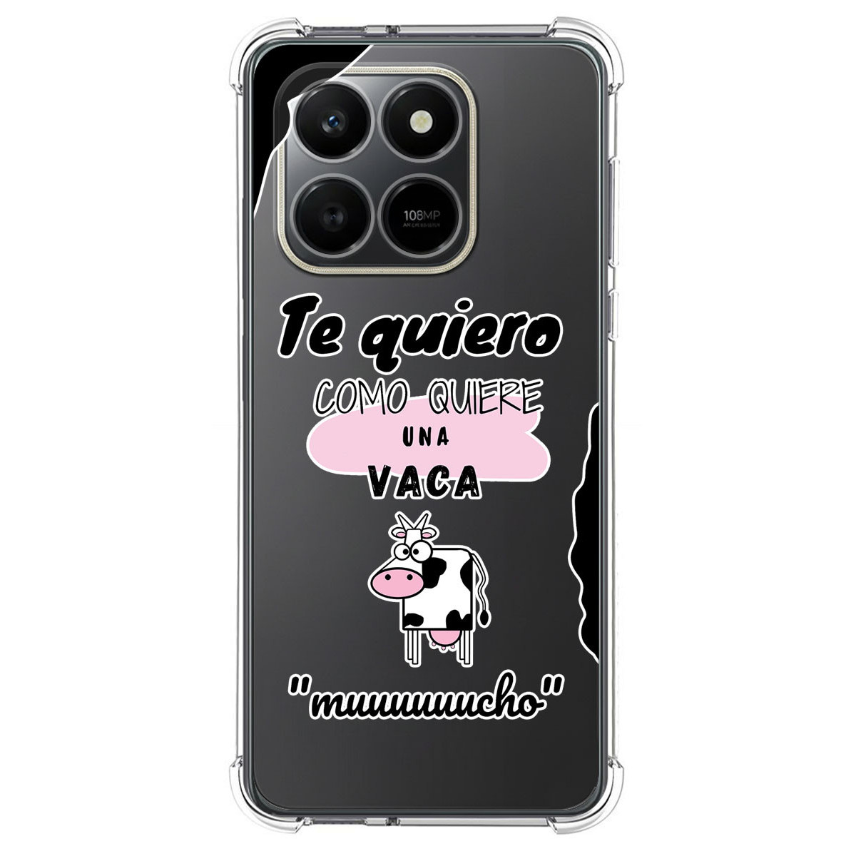 Funda Silicona Antigolpes para Huawei Honor 400 Smart 5G diseño Vaca Dibujos