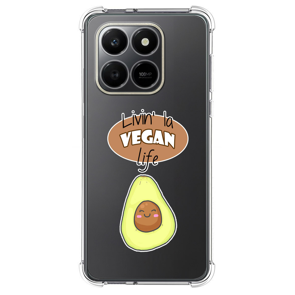 Funda Silicona Antigolpes para Huawei Honor 400 Smart 5G diseño Vegan Life Dibujos