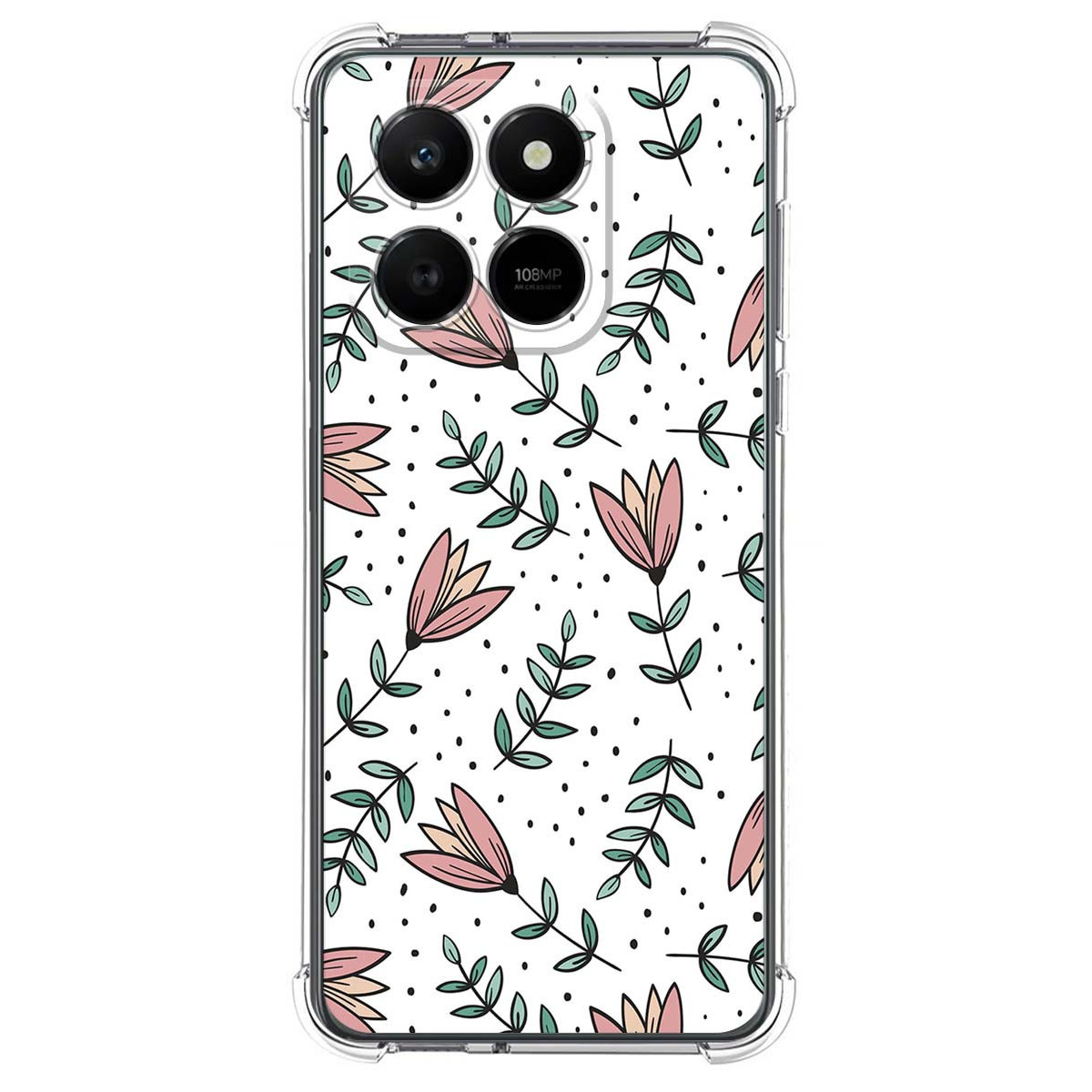 Funda Silicona Antigolpes para Huawei Honor 400 Smart 5G diseño Flores 01 Dibujos