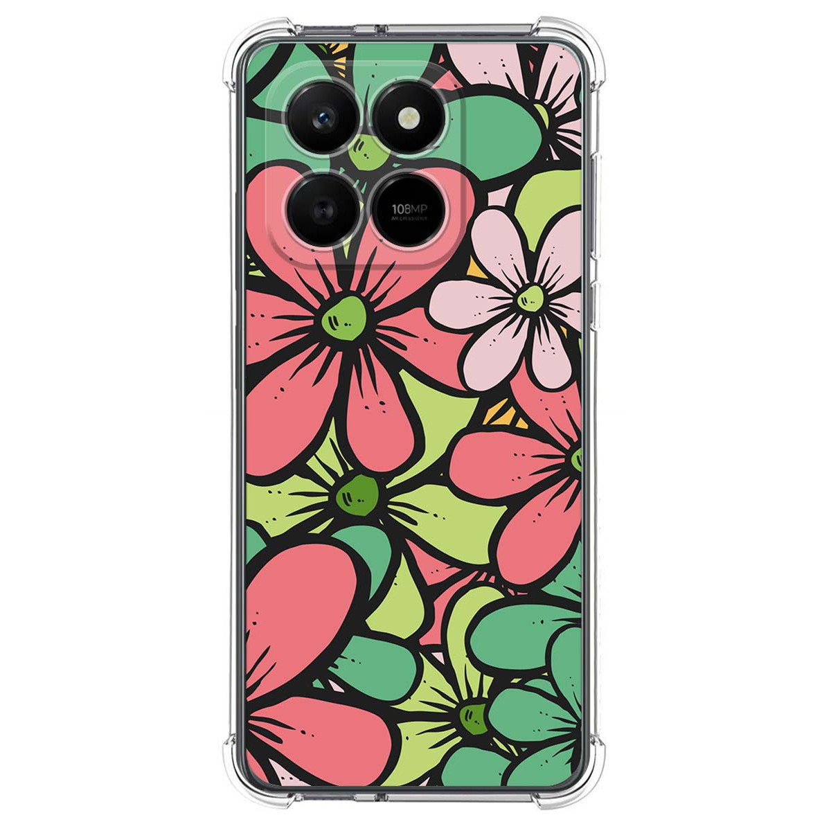Funda Silicona Antigolpes para Huawei Honor 400 Smart 5G diseño Flores 02 Dibujos
