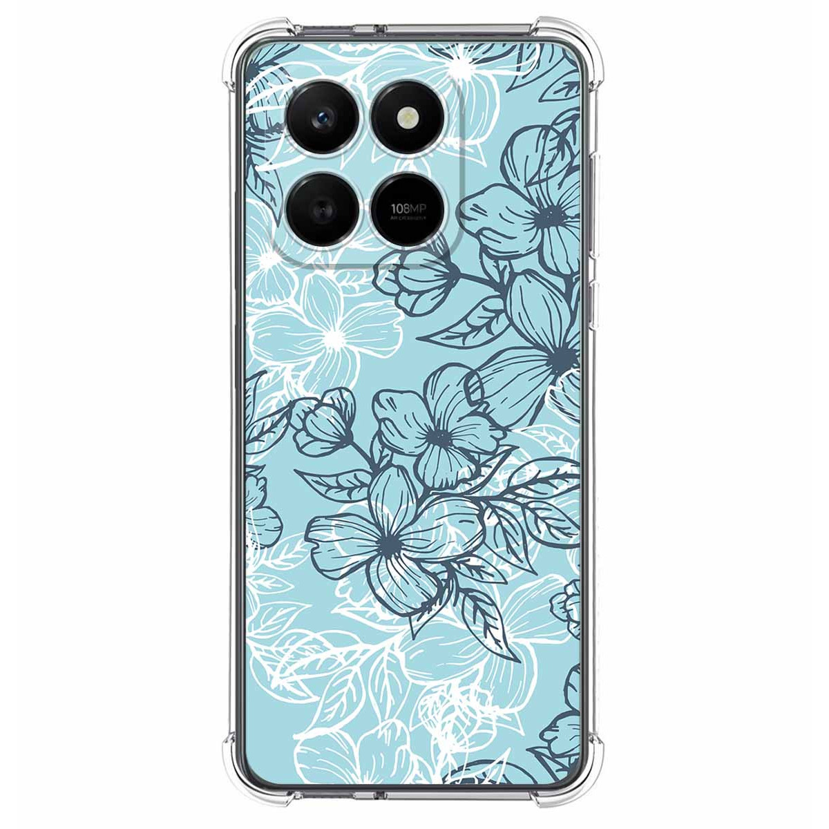 Funda Silicona Antigolpes para Huawei Honor 400 Smart 5G diseño Flores 03 Dibujos
