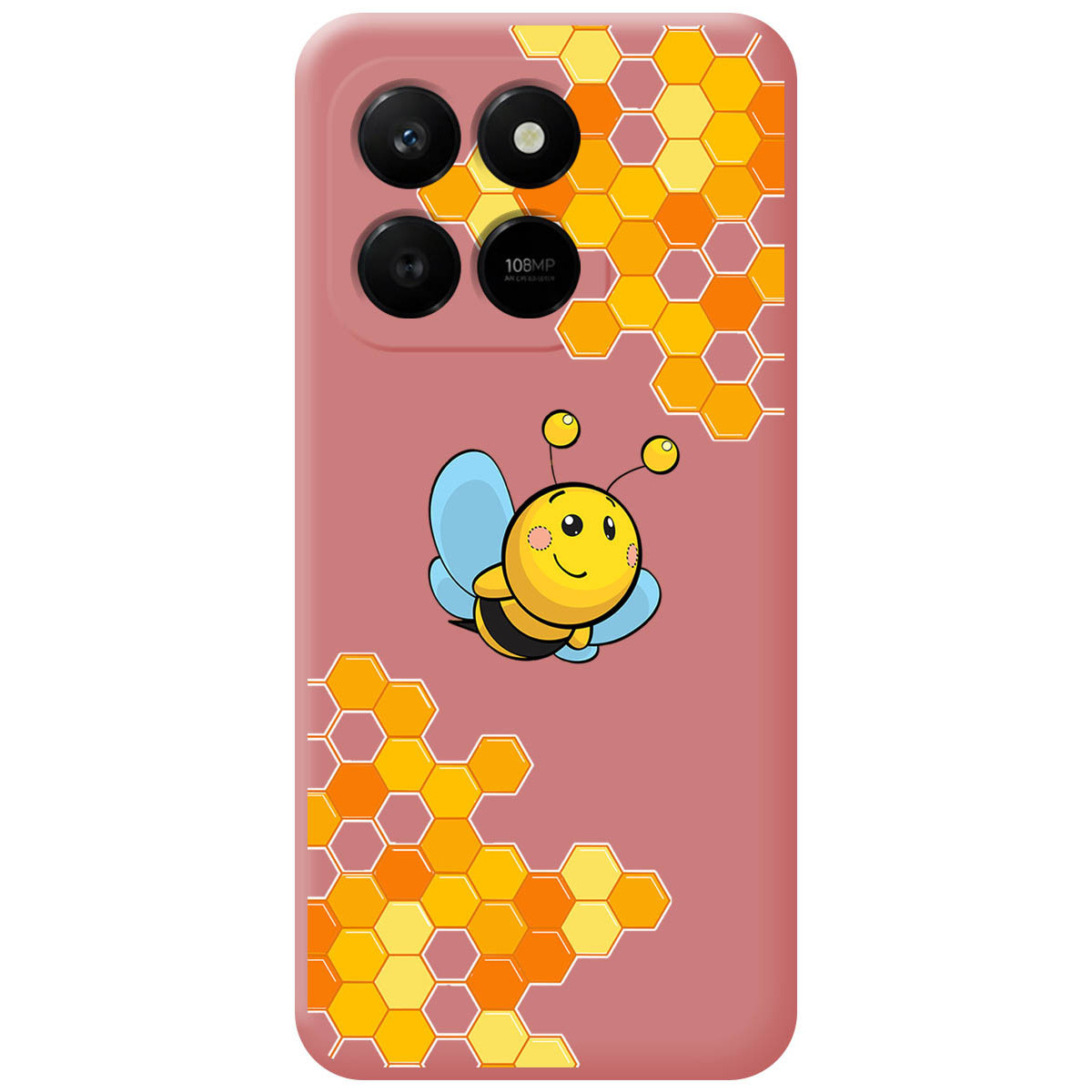 Funda Silicona Líquida Rosa para Huawei Honor 400 Smart 5G diseño Abeja Dibujos