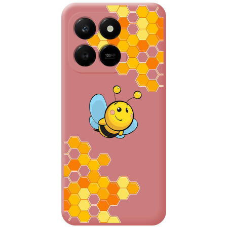 Funda Silicona Líquida Rosa para Huawei Honor 400 Smart 5G diseño Abeja Dibujos