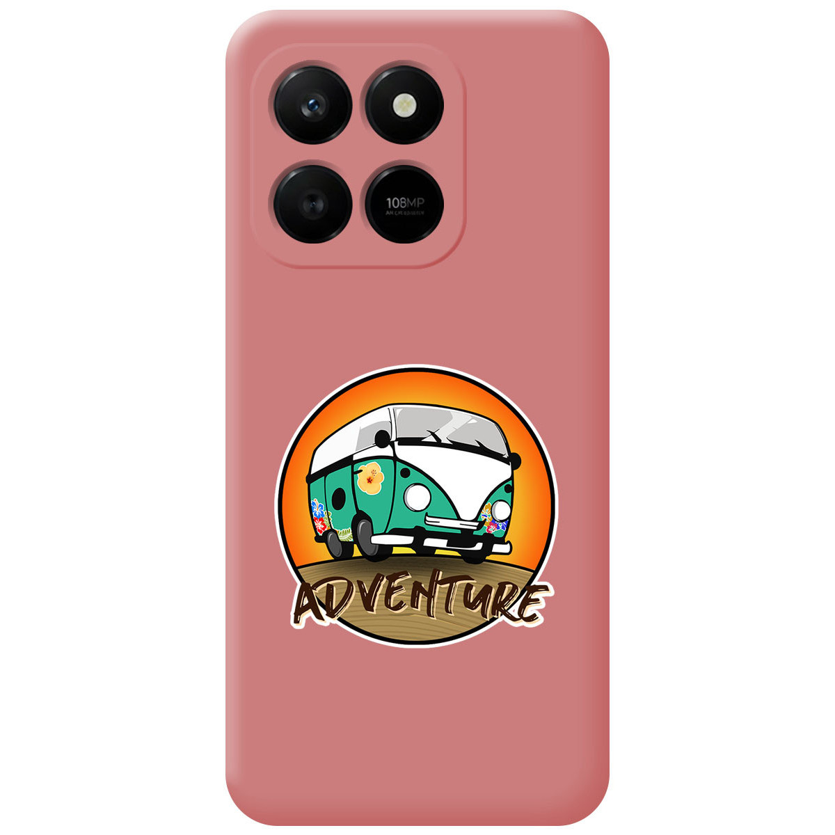 Funda Silicona Líquida Rosa para Huawei Honor 400 Smart 5G diseño Adventure Dibujos