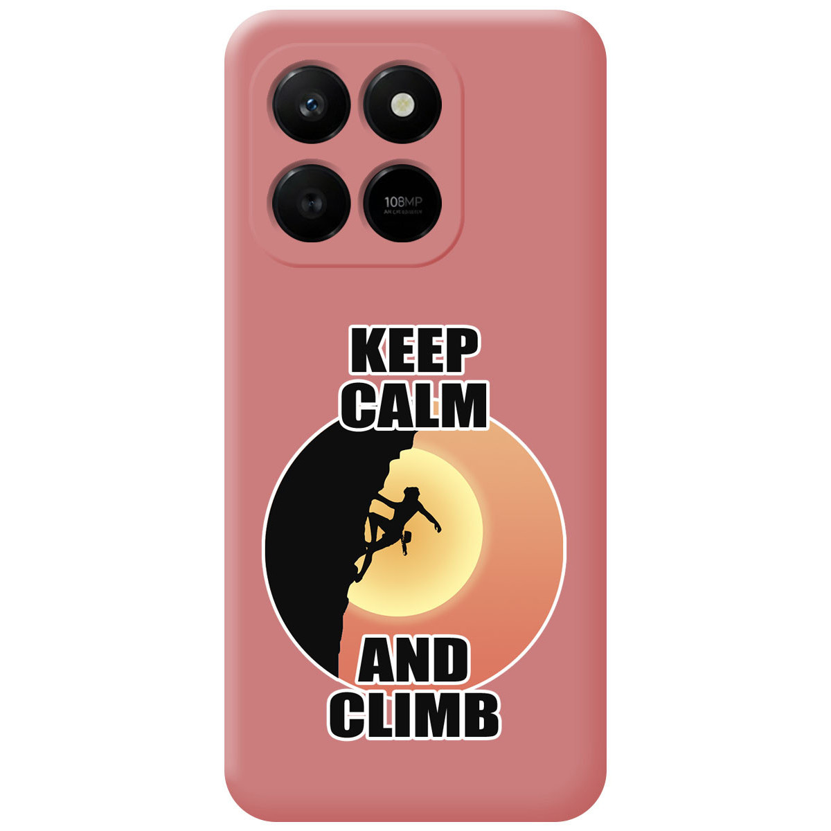 Funda Silicona Líquida Rosa para Huawei Honor 400 Smart 5G diseño Mujer Escalada Dibujos