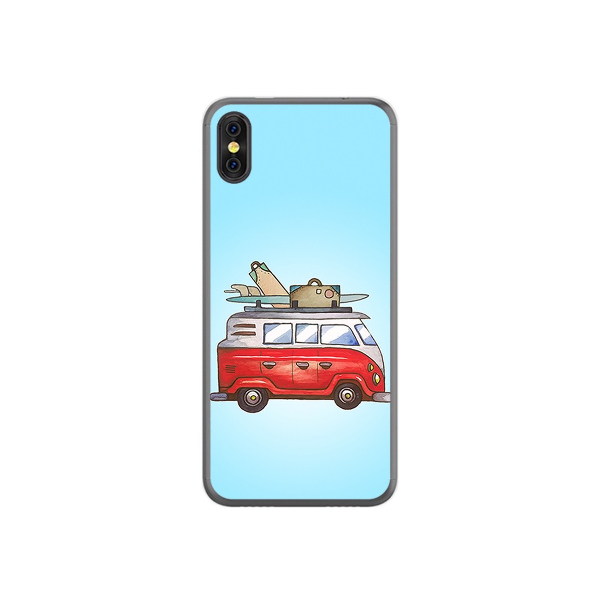 Funda Gel Tpu para Doogee X53 Diseño Furgoneta Dibujos