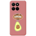 Funda Silicona Líquida Rosa para Huawei Honor 400 Smart 5G diseño Vegan Life Dibujos