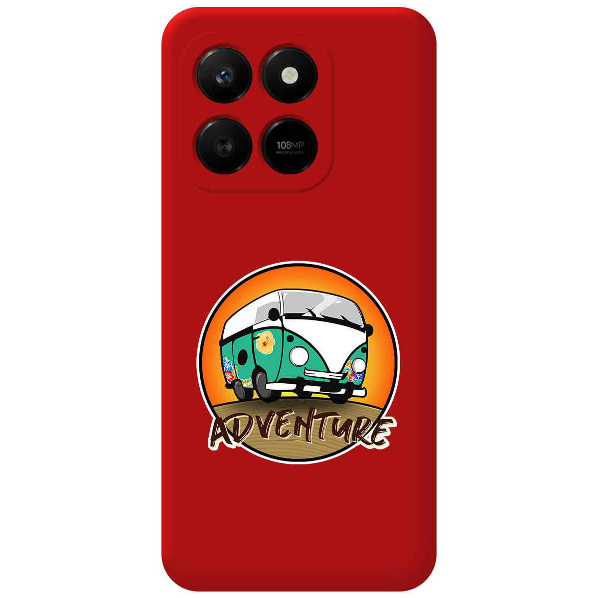 Funda Silicona Líquida Roja para Huawei Honor 400 Smart 5G diseño Adventure Dibujos