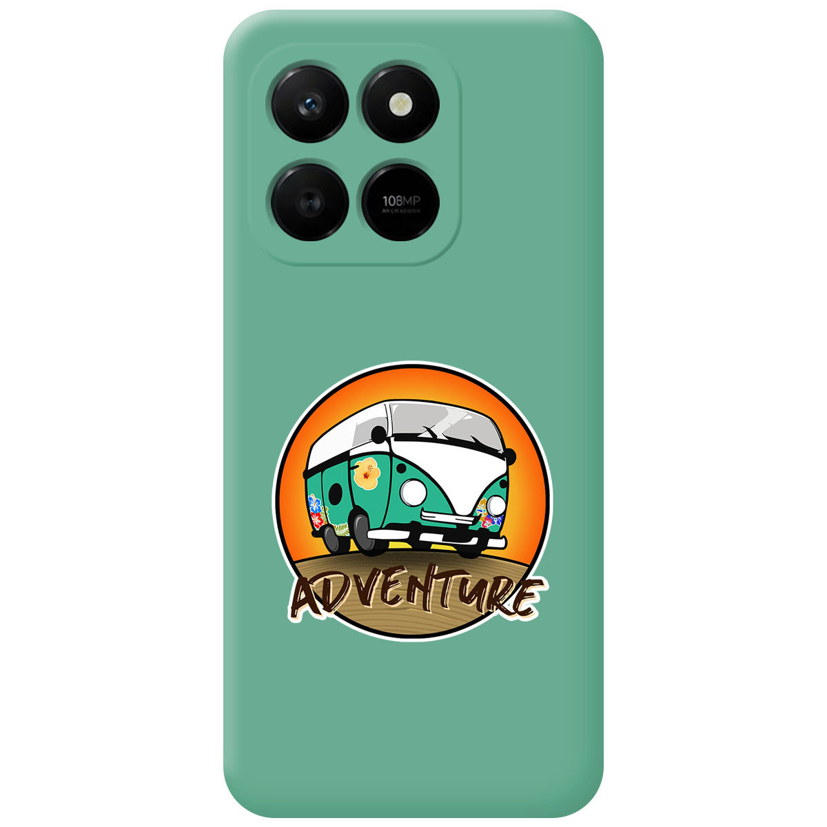 Funda Silicona Líquida Verde para Huawei Honor 400 Smart 5G diseño Adventure Dibujos