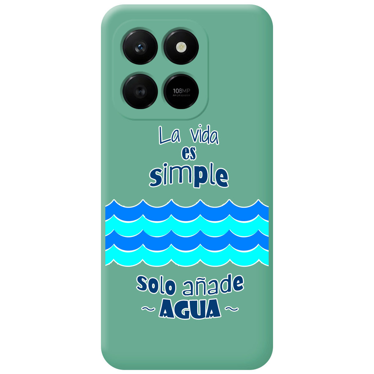 Funda Silicona Líquida Verde para Huawei Honor 400 Smart 5G diseño Agua Dibujos