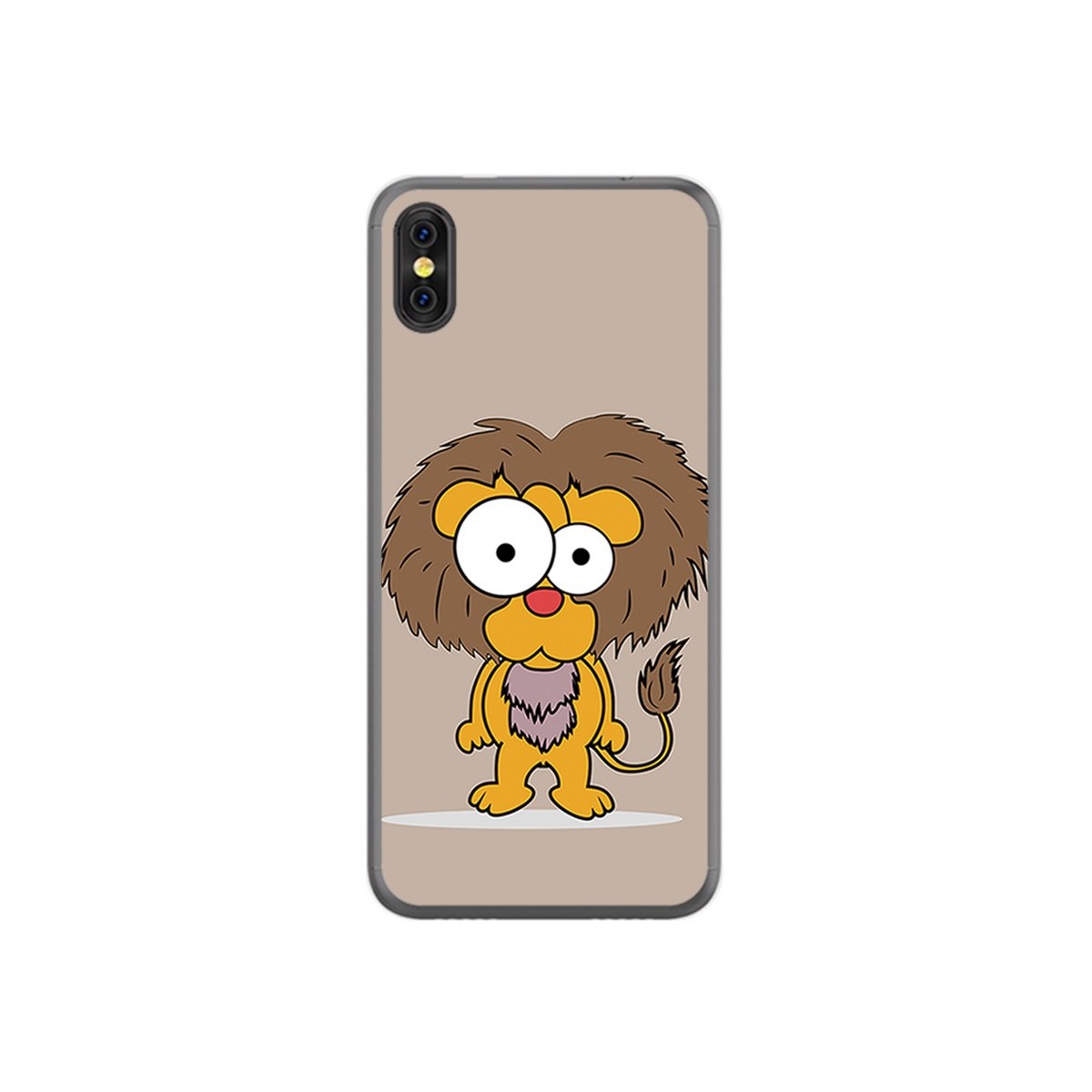Funda Gel Tpu para Doogee X53 Diseño Leon Dibujos
