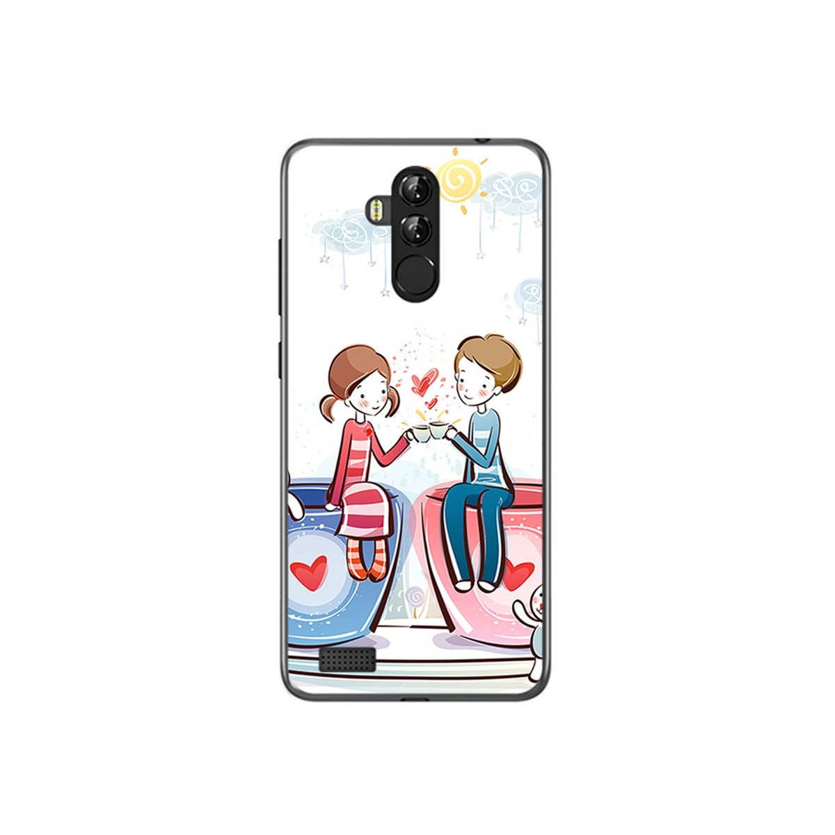 Funda Gel Tpu para Leagoo M9 Pro Diseño Cafe Dibujos
