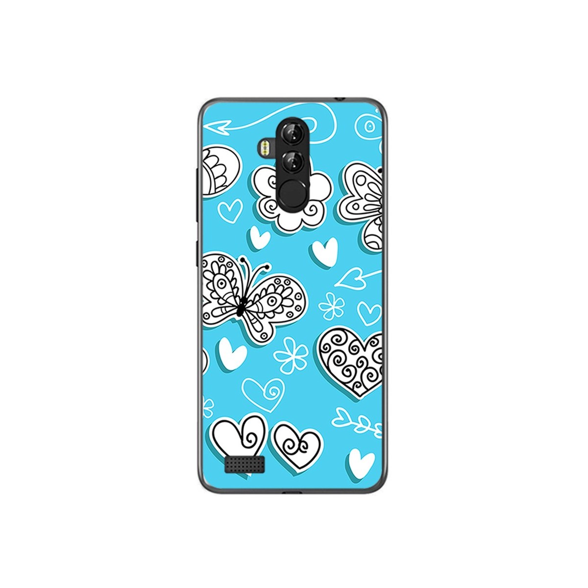 Funda Gel Tpu para Leagoo M9 Pro Diseño Mariposas Dibujos