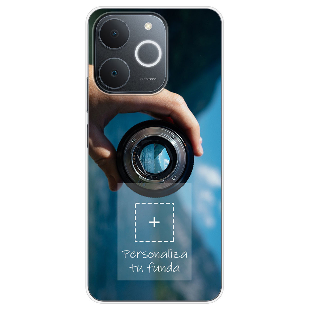 Personaliza tu Funda Silicona Gel Tpu Transparente con tu Fotografia para Realme Note 70T Dibujo Personalizada