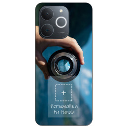 Personaliza tu Funda Silicona Gel Tpu Negra con tu Fotografia para Realme Note 70T Dibujo Personalizada