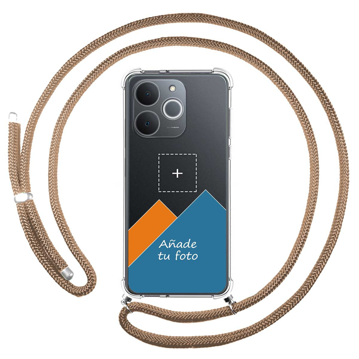 Personaliza tu Funda Colgante Transparente para Realme Note 70T con Cordon Camel Dibujo Personalizada