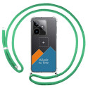 Personaliza tu Funda Colgante Transparente para Realme GT 7 / GT 7T 5G con Cordon Verde Agua Dibujo Personalizada