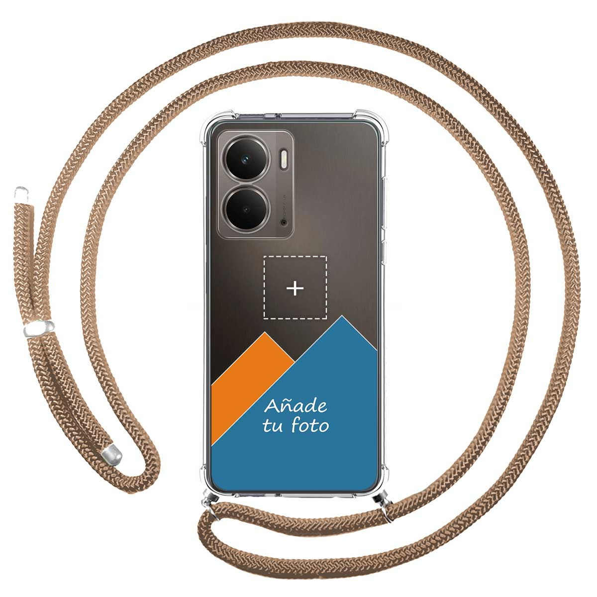 Personaliza tu Funda Colgante Transparente para Realme P3 5G con Cordon Camel Dibujo Personalizada