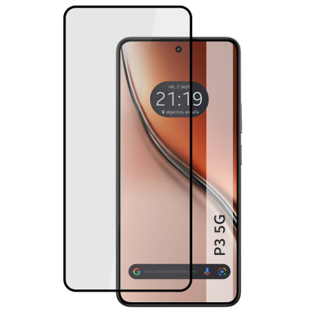 Protector Cristal Templado Completo 5D Full Glue Negro para Realme P3 5G Vidrio