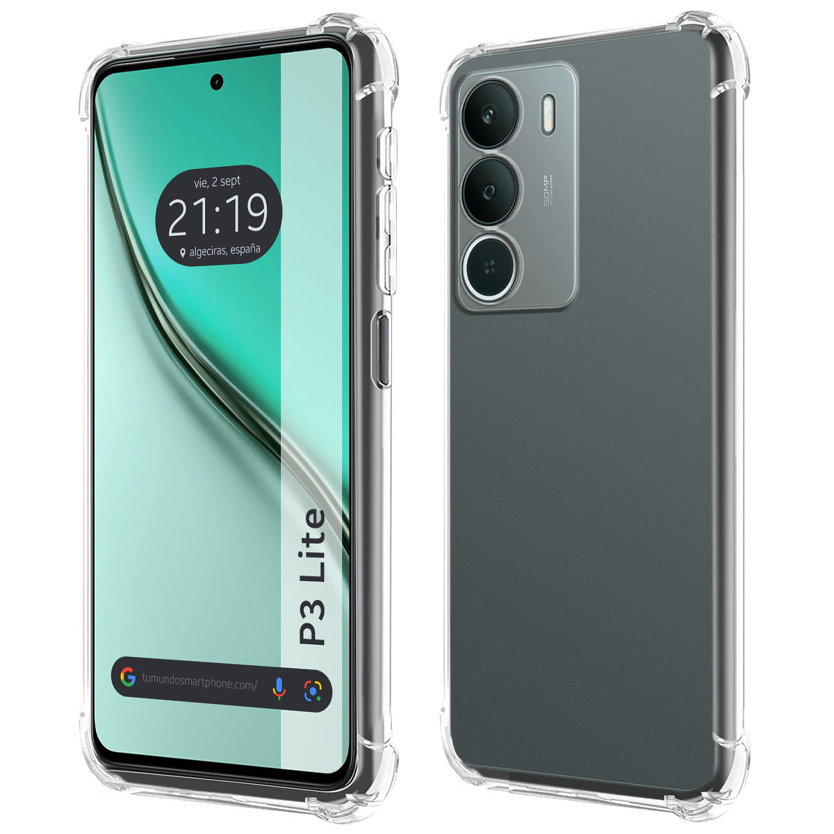 Funda Silicona Antigolpes Transparente para Realme P3 lite