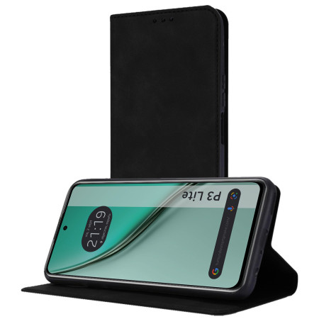 Funda Libro de Polipiel con tarjetero para Realme P3 lite color Negra