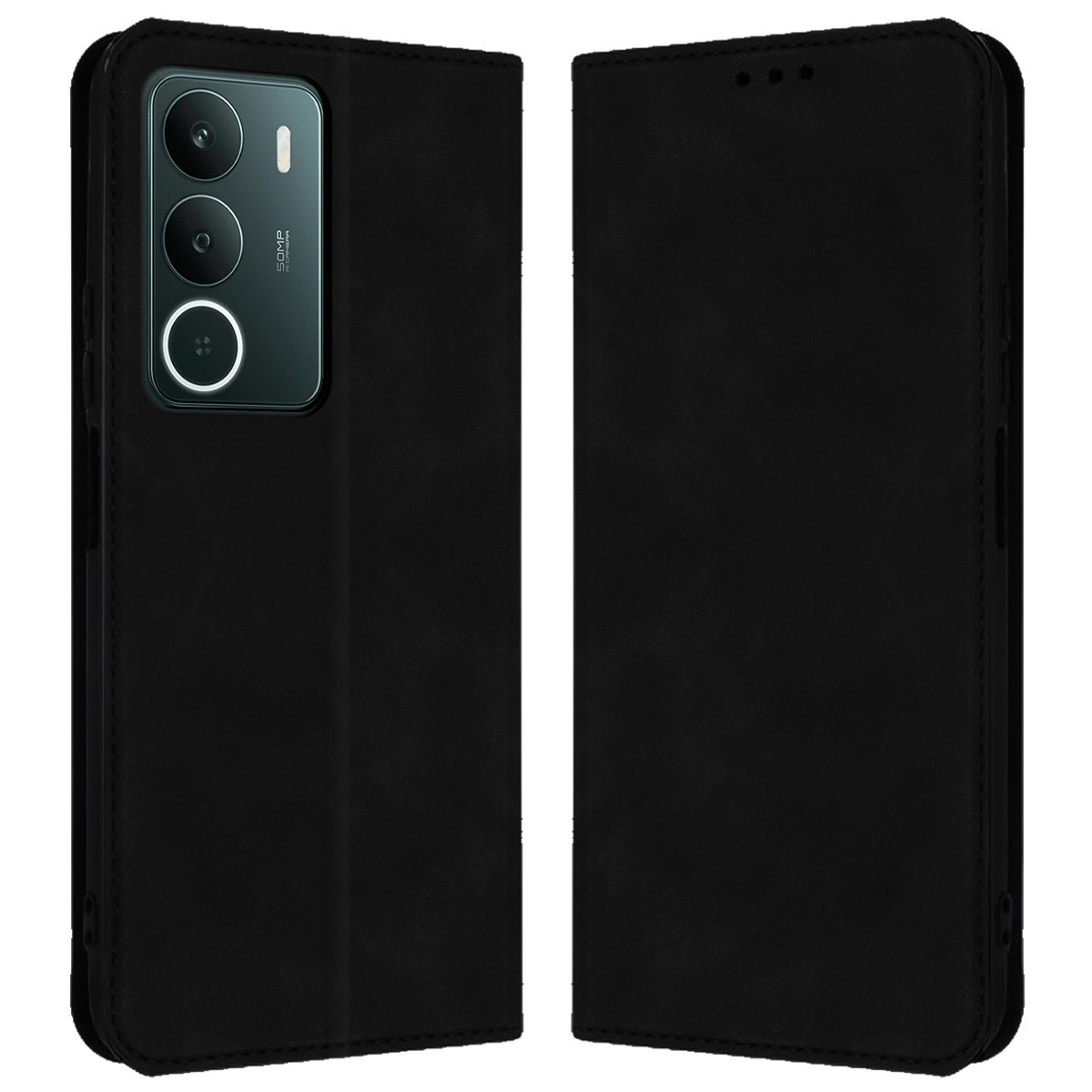 Funda Libro de Polipiel con tarjetero para Realme P3 lite color Negra