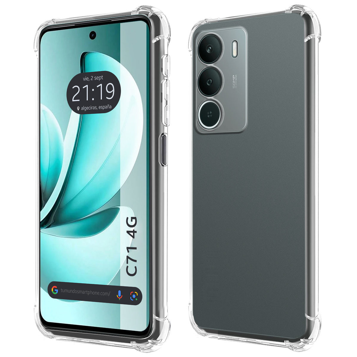 Funda Silicona Antigolpes Transparente para Realme C71 4G