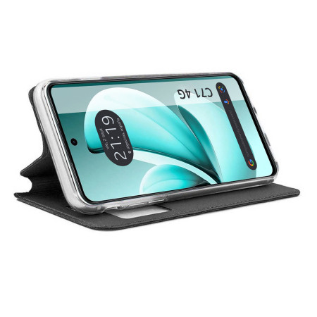 Funda Libro Soporte con Ventana para Realme C71 4G color Negra