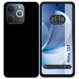 Funda Silicona Gel TPU Negra para Realme Note 70T
