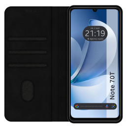 Funda Libro de Polipiel con tarjetero para Realme Note 70T color Negra 2